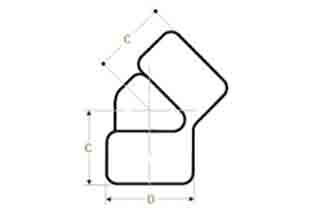ASME B16.11 45 degree Threaded elbow
