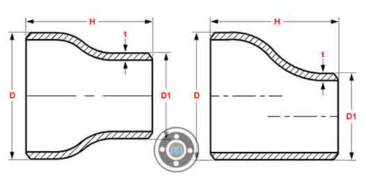 ASME B16.9 Reducer dimensions