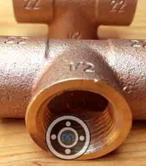 ASTM B151 CUNI C71500 Threaded Tee