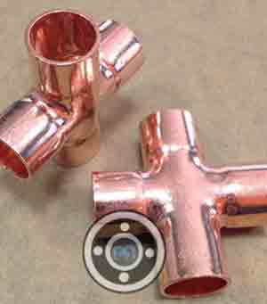 Copper Nickel Alloy 70/30 Reducing Outlet Tees and Reducing Outlet Crosses