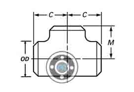 Carbon Steel Equal Tee Dimensions