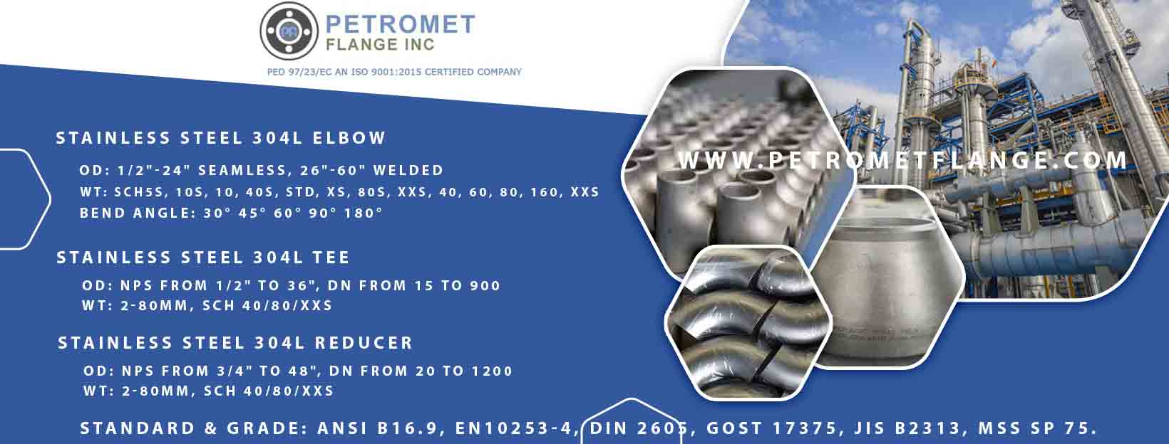 Stainless Steel 304L Pipe Fittings