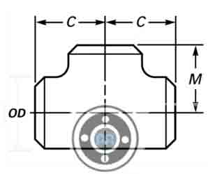 MSS SP 75 WPHY 42 Tee Dimensions