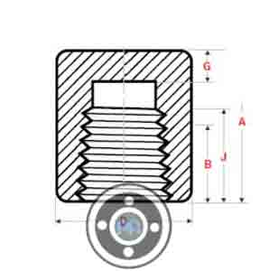 Chromoly AISI 4130 Threaded Cap Dimensions