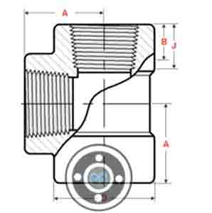AISI 4130 Threaded Tee Dimensions